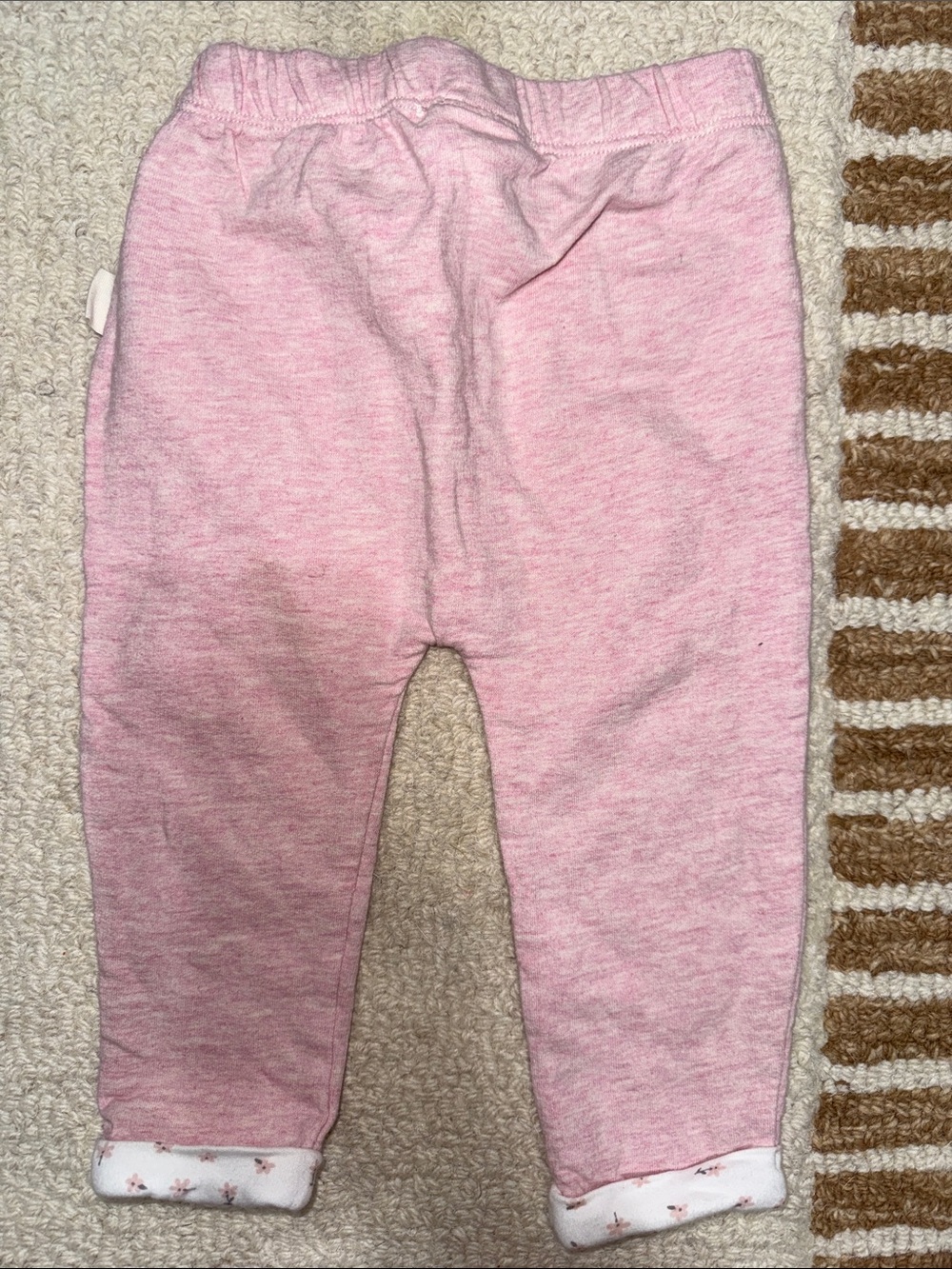 Rabbit + Bear 2 Piece Pink Hooded Outfit Set 6-9 Months 100% Cotton Like New - Picture 2 of 3